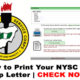 how to check and print nysc call up letter