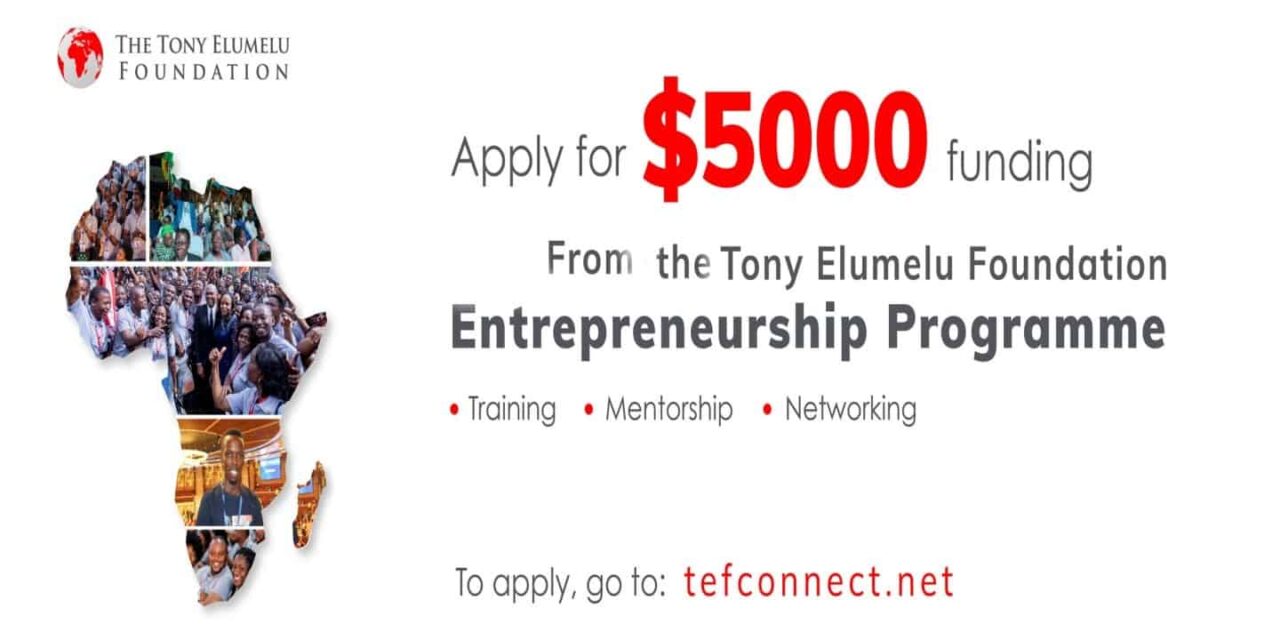 How to Apply for the Tony Elumelu Foundation $5000 Grant